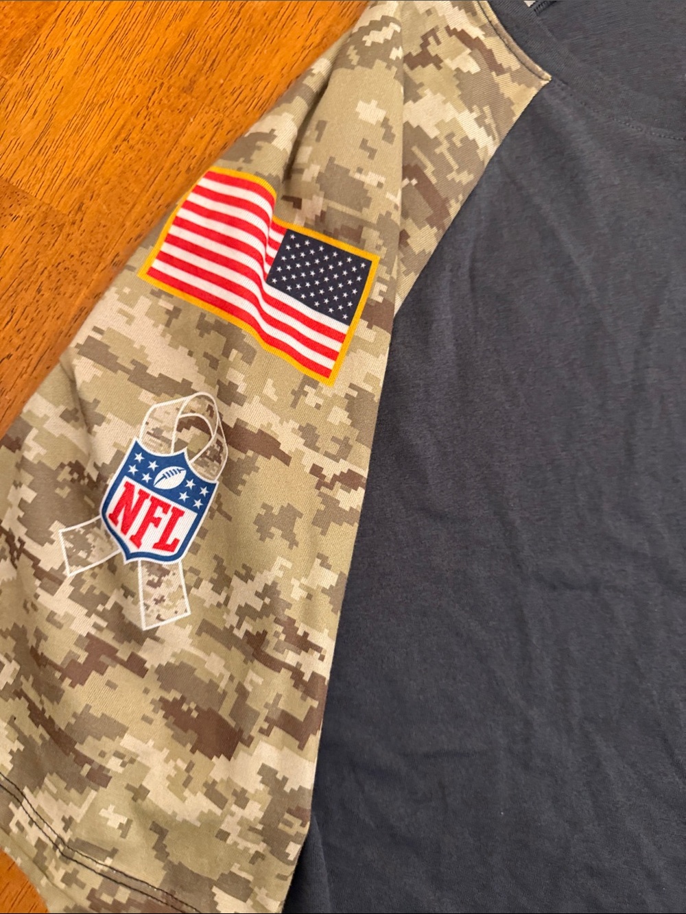 Nike Los Angeles Rams Navy Tee with Camo Sleeves xl - Picture 4 of 8